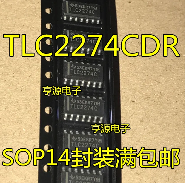 Free shipping   TLC2274CDR TLC2274 TLC2274C SOP14   10PCS