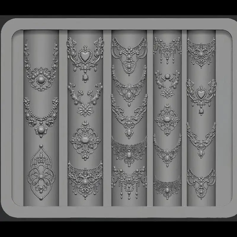 △ 3D Silicone Nail Art Mold European Style Retro Patterns Lace Design Decoration DIY Transparent Manicure Template