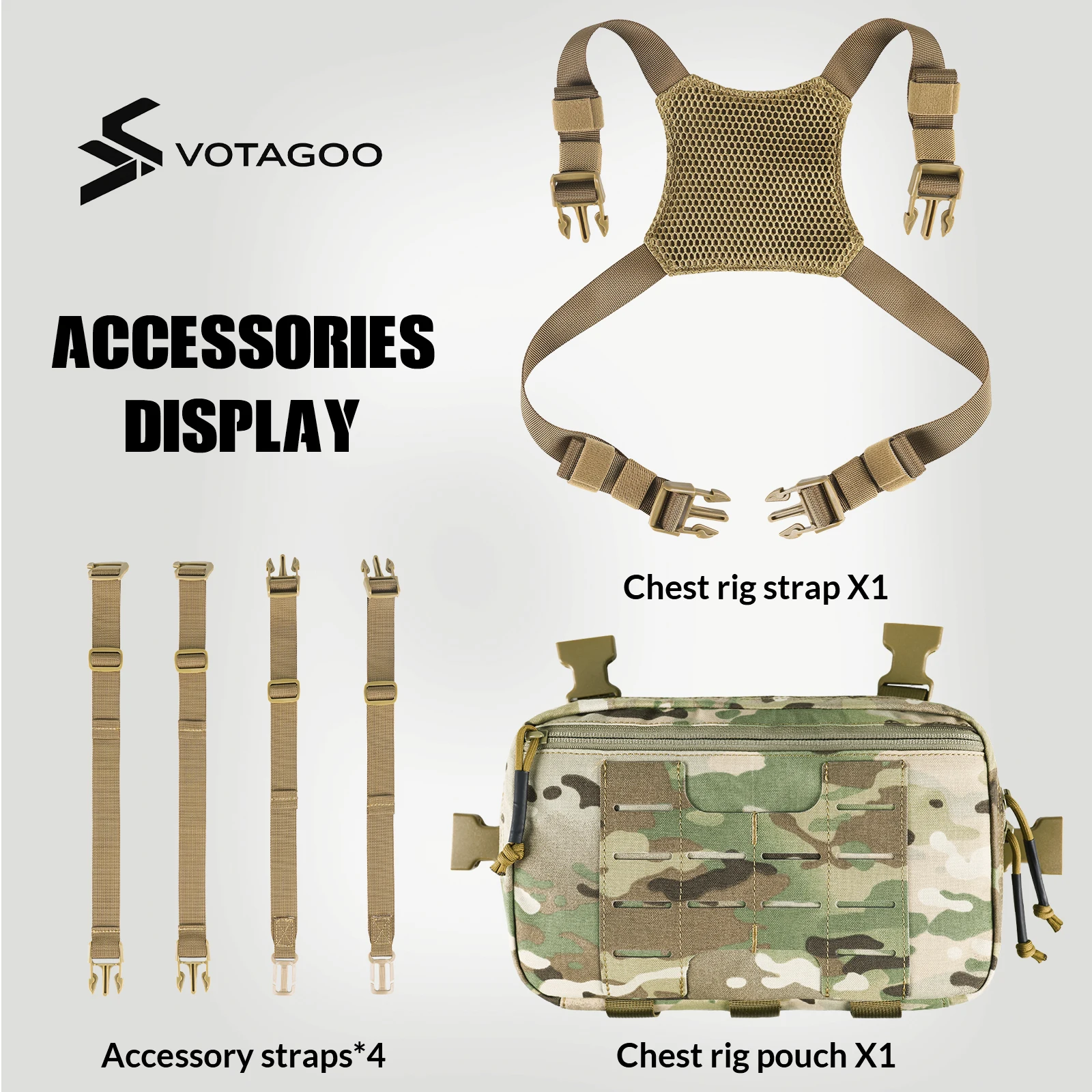 VOTAGOO 2L タクティカルチェストバッグ EDC モ - Edc Carry Belt のレビューと価格