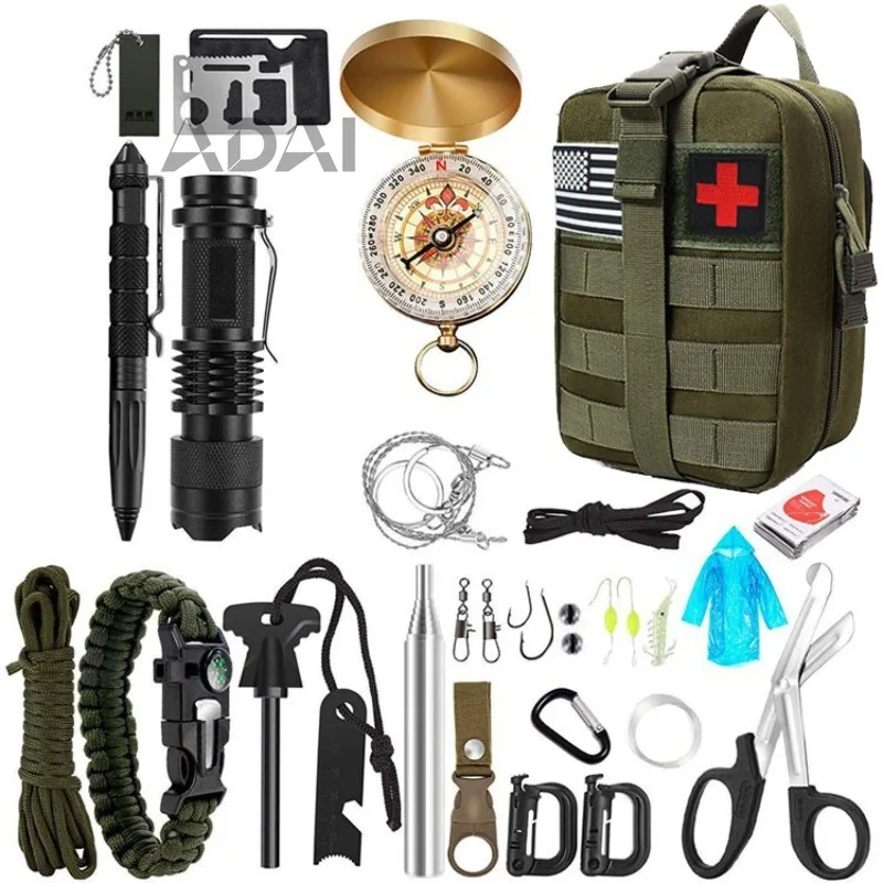 

Многофункциональный набор для выживания, снаряжение для экстренных ситуаций на природе, средства первой помощи, инструменты для приключенческого кемпинга