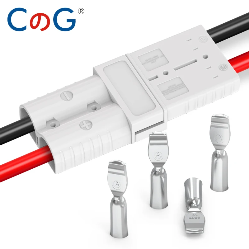 CG 2/4 PCS 175A Gray Connector 1/0AWG 12-36V Battery Quick Connector Disconnect Wire Plug Kit for Cable RV Truck Winch