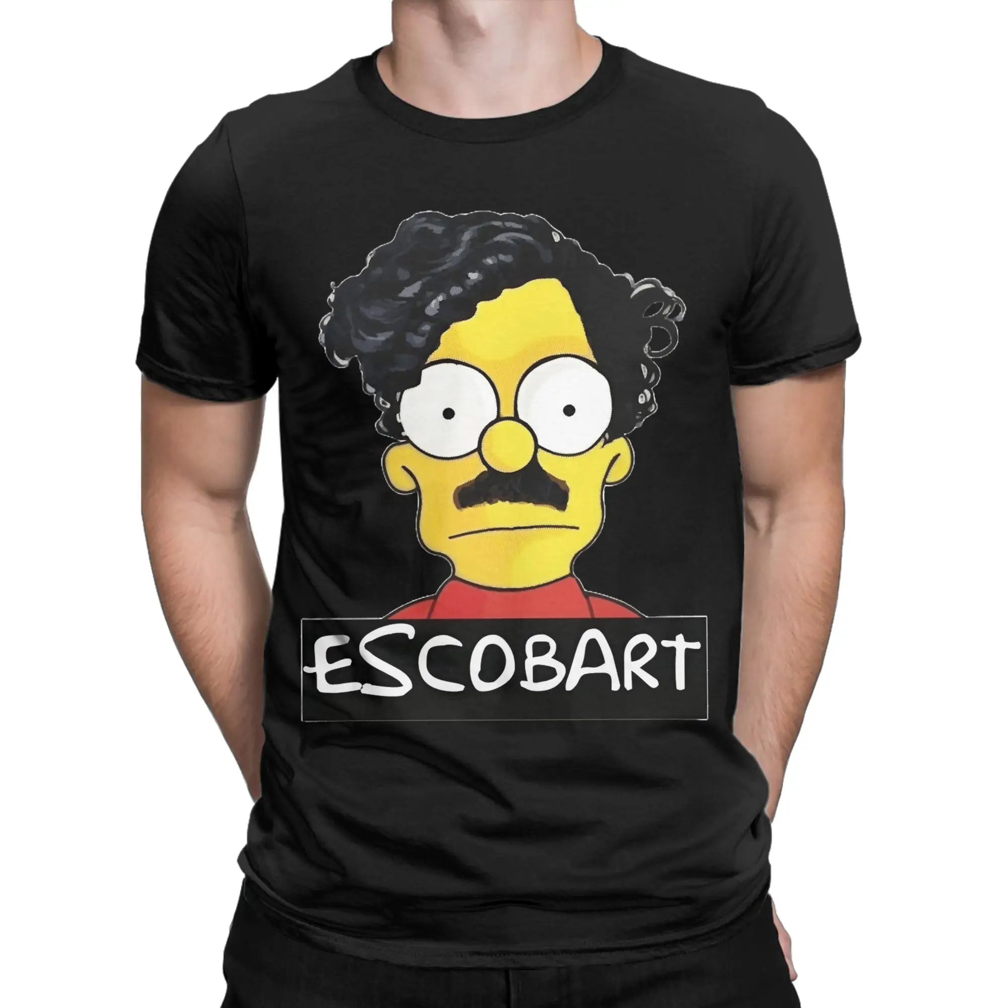 Men Pablo Escobar bart T Shirt  Pure Cotton Clothing Unique Short Sleeve Round Collar Tees Unique T-Shirts