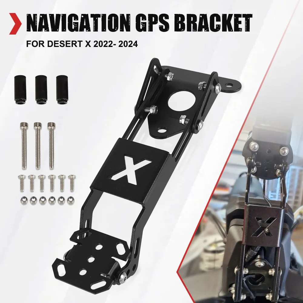 

For Ducati Desert X 2022-2023 2024 Motorcycle Accessories Aluminum GPS Phone Holder Stand Navigation Extension Bracket DesertX