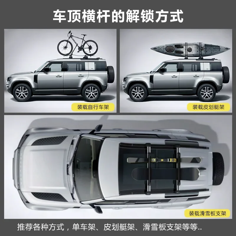 Suitable for 20-23 Land Rover Defender 90 110 modified roof rack side hanging folding ladder storage schoolbag