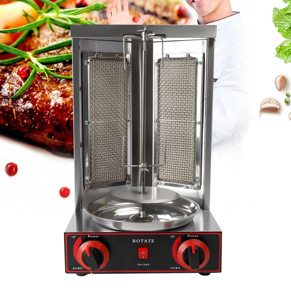 3000W/220V Gas Shawarma Machine Barbecue Grill Vertical Shawarma Broiler Machine for Hotels Restaurants Barbecue EU Standard