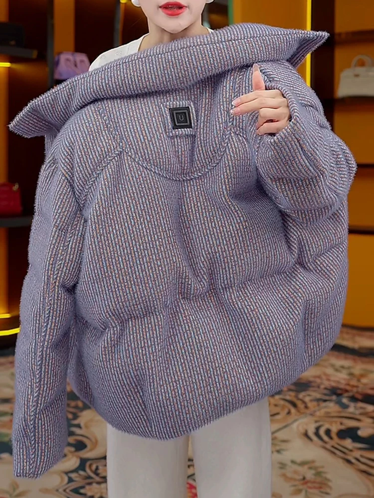 

Trendy Thiened Bread Sle Loose Fit Cotton Jaet Outerwear for Women Korean Version Winter New Arrival plus Size Coat