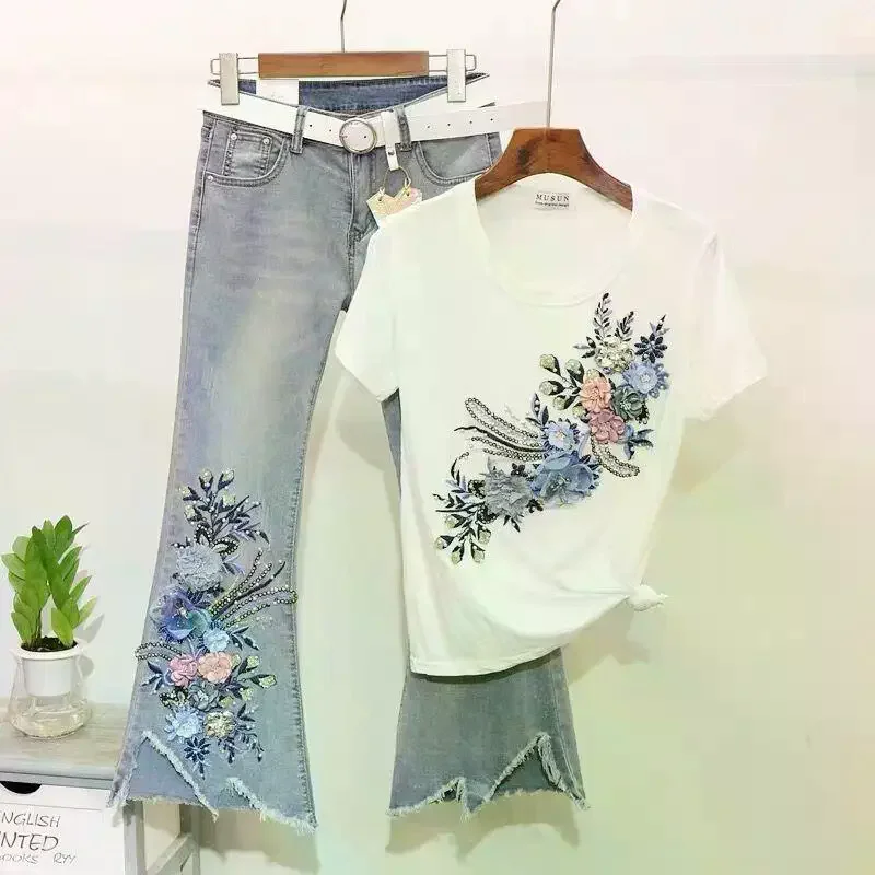 

DIY Embroidered Patches Big Floral Embroidery Patches Long String Flowers Clothes Iron On Patch Decor