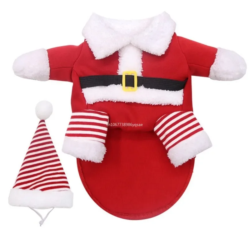 Winter Christmas Dogs Costumes Funny Santa Claus Clothes for Small Medium Pet Xmas New Year Clothing Cat Kitten Outfits 강아지옷