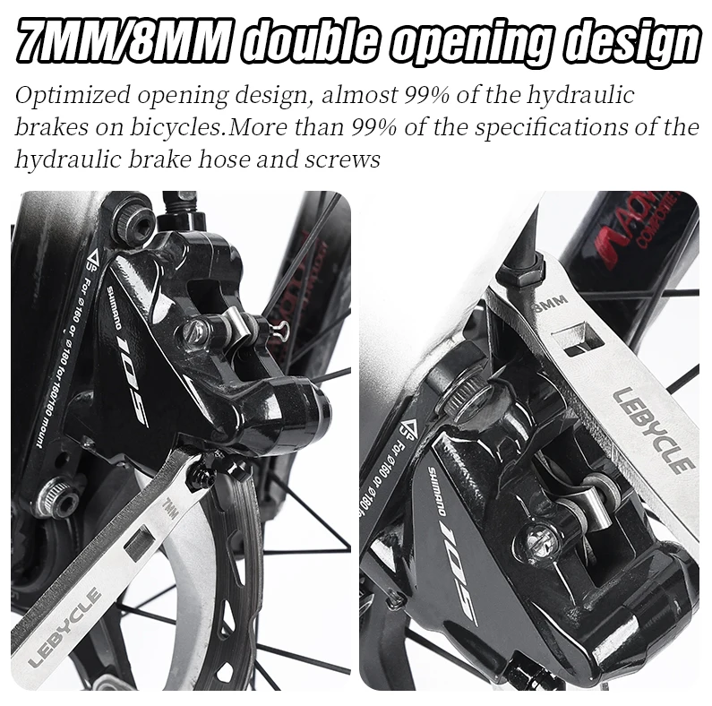 LEBYCLE MTB Rennrad Öl Rohr Drehmomentschlüssel Öl Bremse 7-8 MM Offene Rohr Locking Schraube Schlüssel Fahrrad bremse Locking Reparatur Werkzeug – Detail 5
