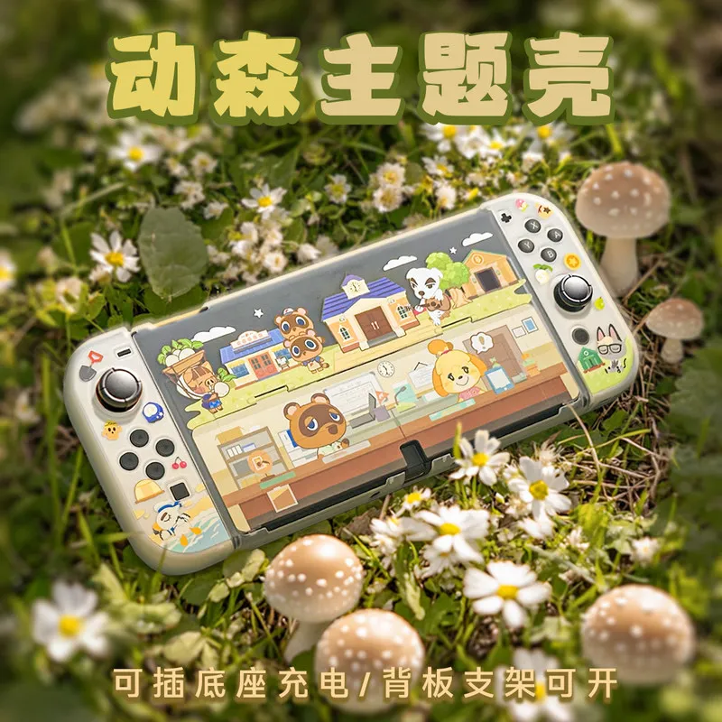 

Милый защитный чехол для Switch2 с мультяшными лесными животными, настраиваемый, для Oled/Ns, матовый, аниме-стиль, игровые аксессуары