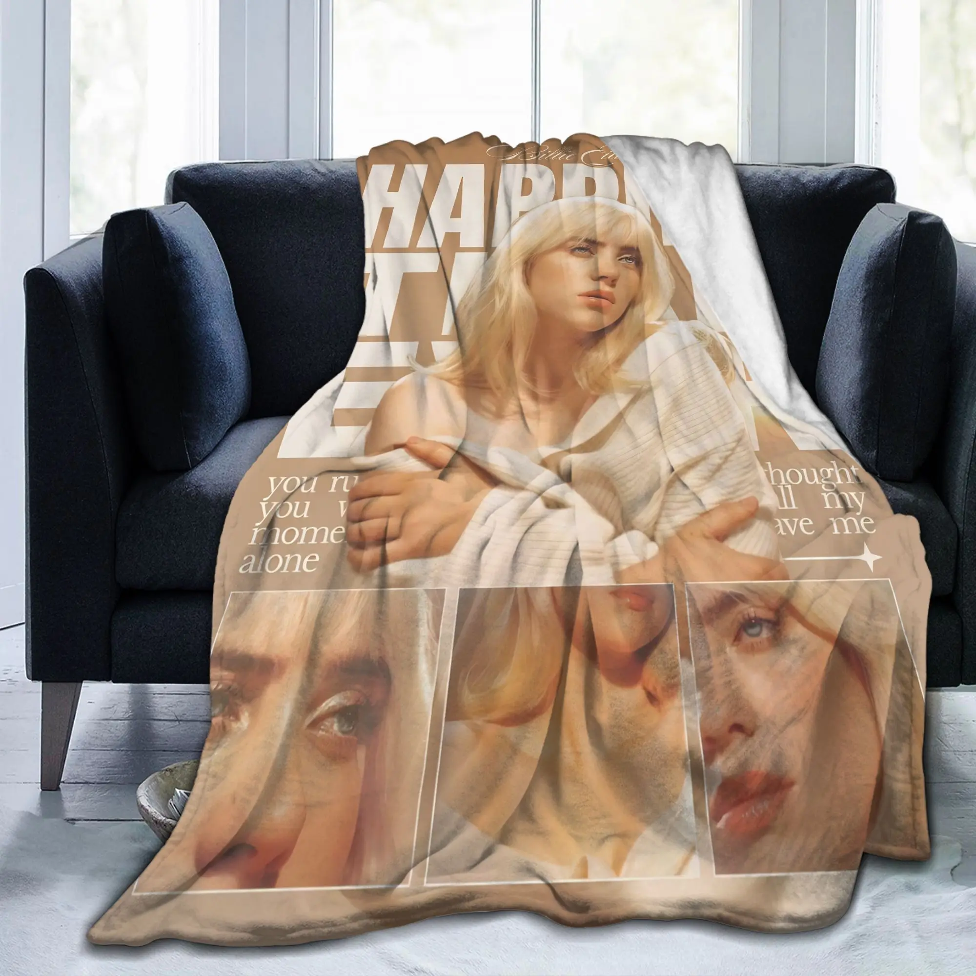 

B-Billies Singer Blankets Flannel Spring/Autumn Breathable Super Warm Throw Blankets for Sofa Couch Bedspreads