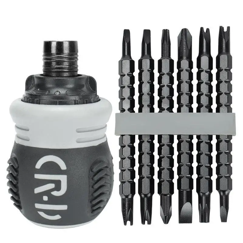 New Ratchet Screwdriver Set Dual-Purpose Short Shaped Radish Head Screwdriver High Hardness Labor-Saving Screwdriver DIY Tools