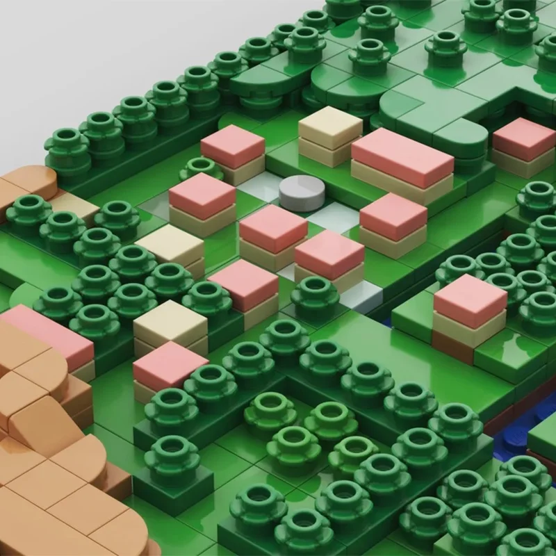1113pcs MOC Icons Zelda A Link To The Past - Light World Overworld Map Model Building Blocks Christmas Gift Education Assemble
