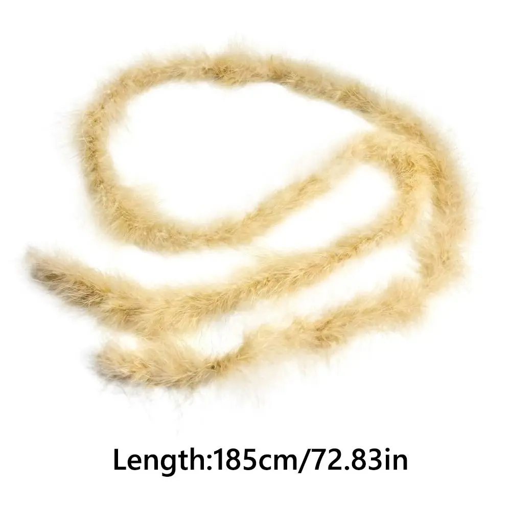 Jeans Pants Decor Super Soft Punk Fur Belt Fluffy Y2K Plush Waist Chain Warm Waistband Street Dance Accessory