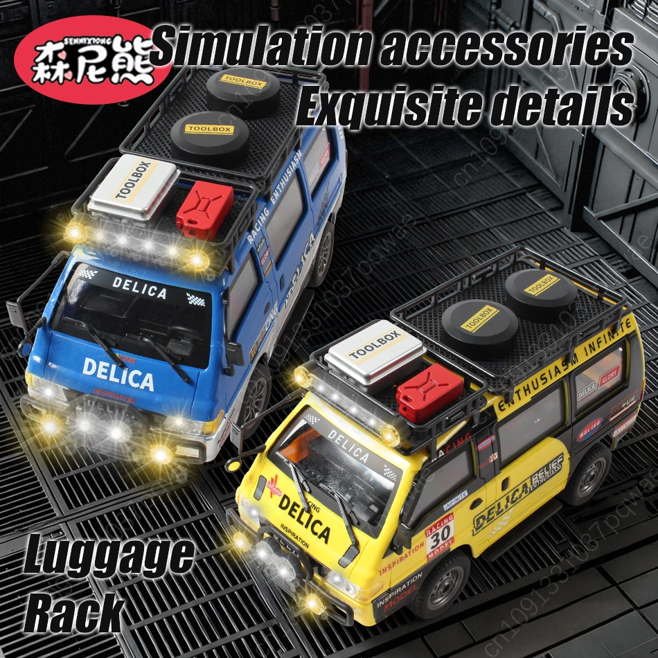 Sennixiong 1:24 controle remoto fora de estrada van rv carro clássico modelo 2wd/4wd velocidade deriva controlável farol veículo brinquedo presente