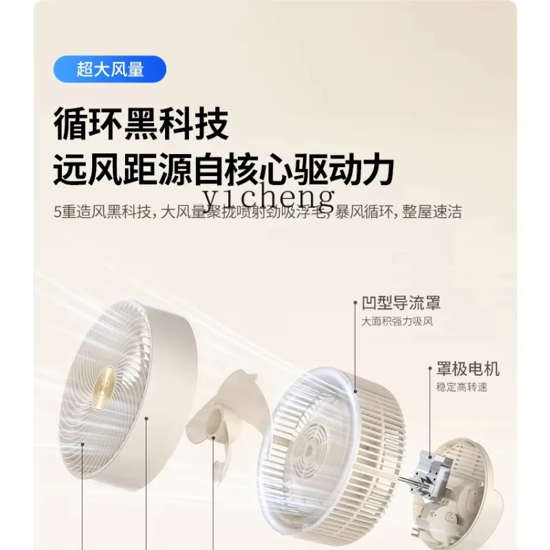 Ventilateur de circulation d'air ventilateur électrique vocal intelligent ménage supersonique table statique double usage nouveau ventilateur de sol