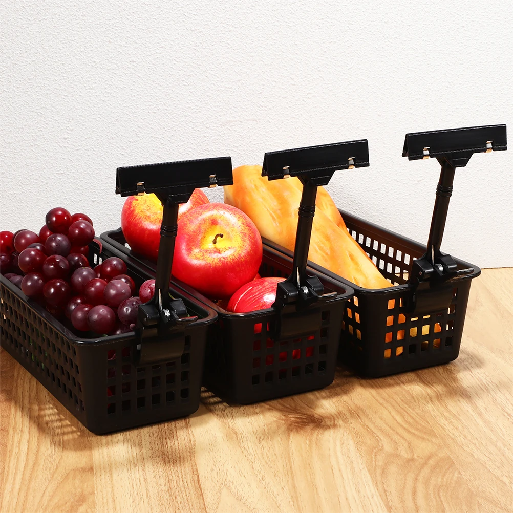 

10 Pcs Price Tag Holder Clip on Merchandise Adjustable Display Label Holders Black Sign Clips Pp