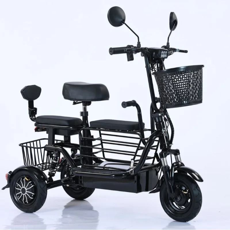 

Electric tricycle double three seat small women's scooter