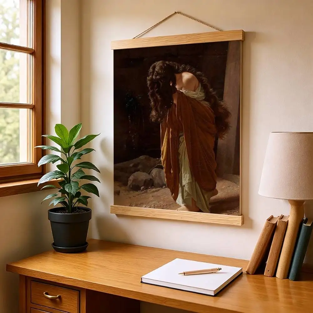 M-Mary Magdalene Art  Poster HD Self Adhesive Waterproof Wall Art Ideal for Home Office Dorm Gift Customizable