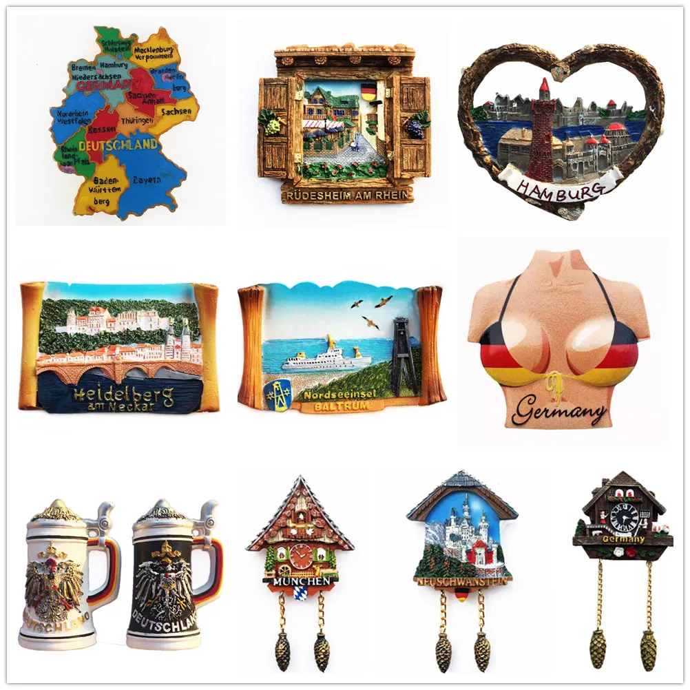 

Germany Cuckoo clock Deutschland Fridge Magnets Tourist Souvenirs Crafts Refrigerator magnet Decoration Articles Handicraft