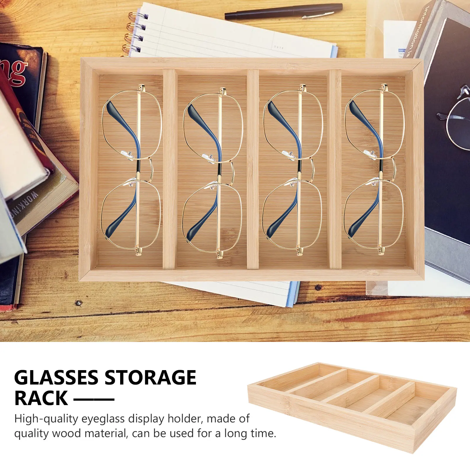 1Pcs Glasses Display Tray Creative Wooden Sunglasses Rack Fine Craftsmanship Delicate Details No Burrs Long-Term Use