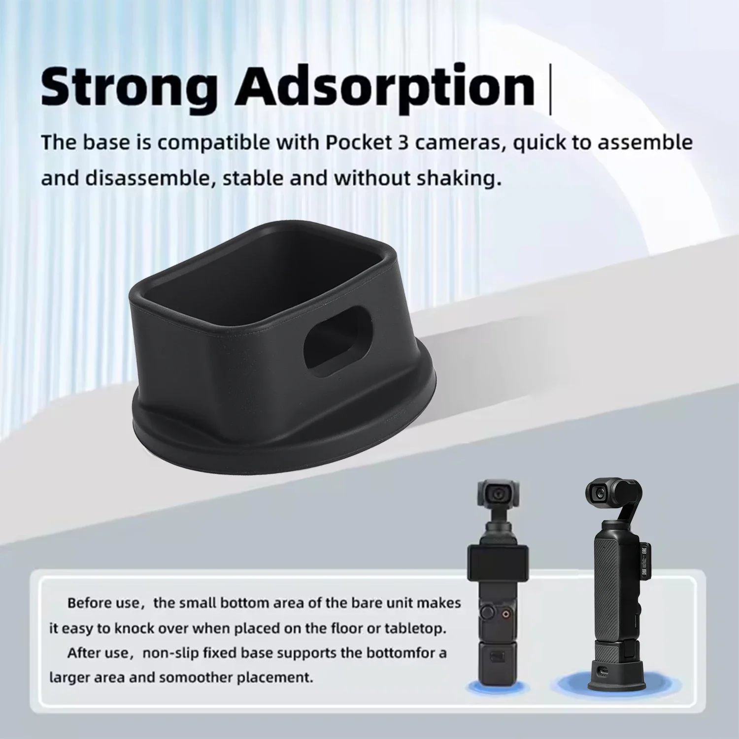 For DJI OSMO Pocket 3 Pocket3 Stable Base Bracket Handheld Camera Dock Holder Anti Slip Silicone Fixed Base Accessories