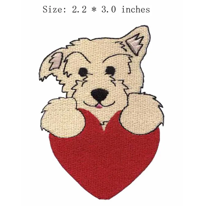 Heart Love Dog Embroidery Patch For Hats Iron On Patches Embroidered Clothes Patch Star Pumpkin Appliques For Clothing Stickers