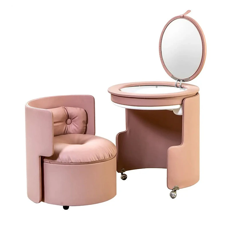 

Simple and modern movable dresser villa light luxury integrated small storage cosmetic table and chairs