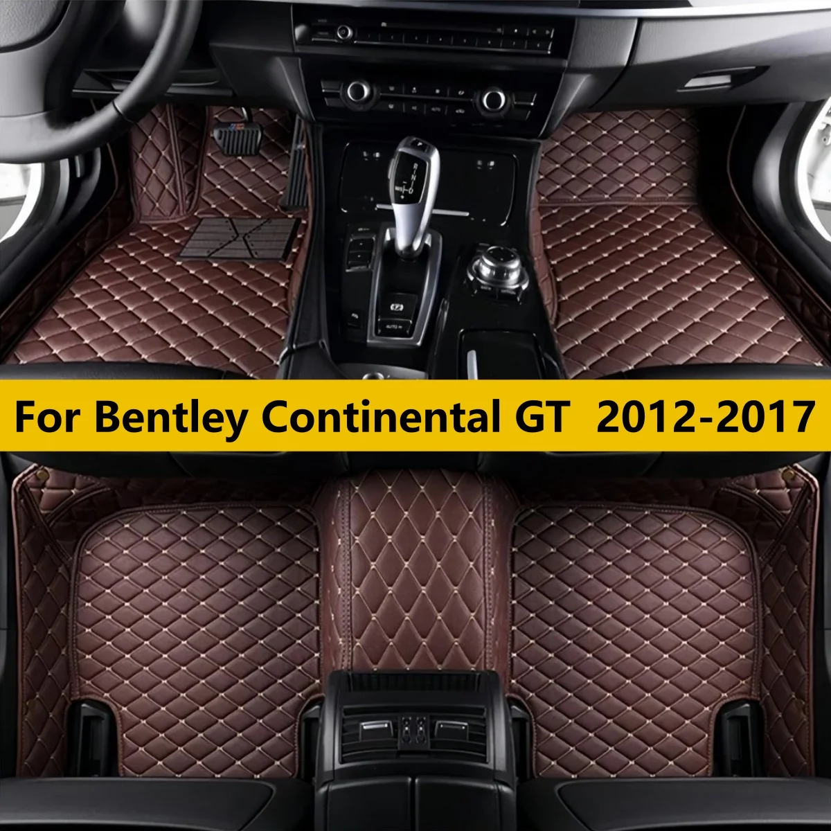 

Автомобильные кожаные коврики для Bentley Continental GT 2012-2017 годов выпуска, полный комплект.