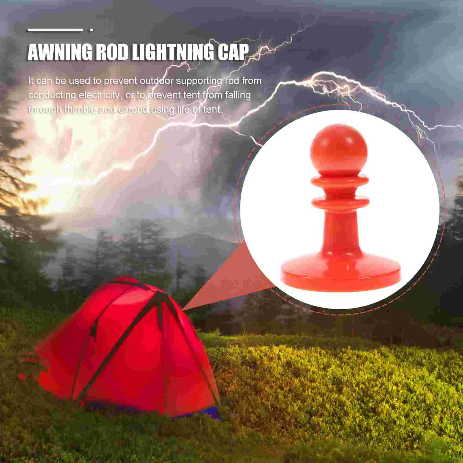 8 Pcs Double Fishing Rod Plastic Cap Child Tarps Telescopic Awning Centre Pole Camping Hat Case