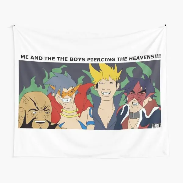 Me And The Boys Piercing The Heavens  Tapestry Art Blanket Room Decoration Bedroom Living Wall Bedspread Home Mat Colored