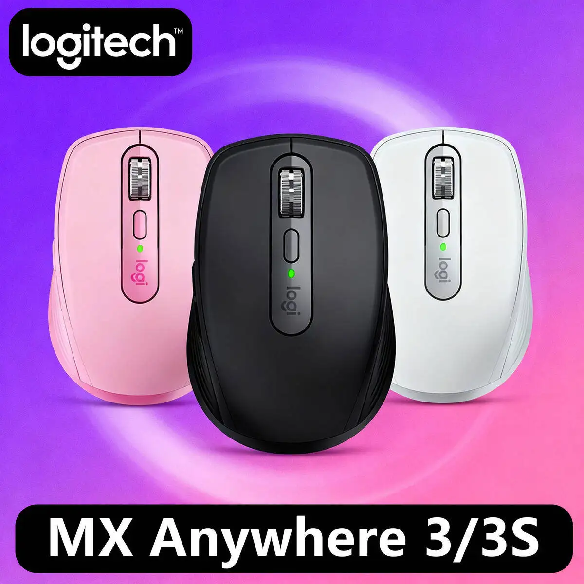 Logitech MX Anywhere 3S Wireless Mouse, 8000 DPI Darkfield, MagSpeed, Logi Bolt, USB-C, 3-Device, Mac