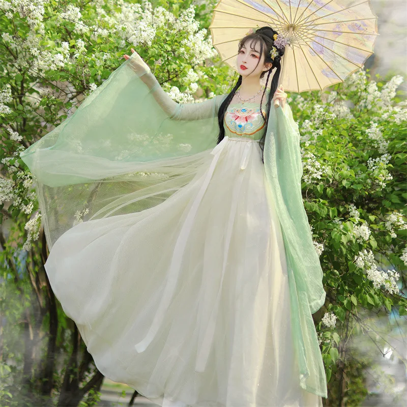 ZH04 Hanfu Female 2024 New Spring Light Improved Chinese Wind Kezi Skirt Super Fairy Ancient Clothing