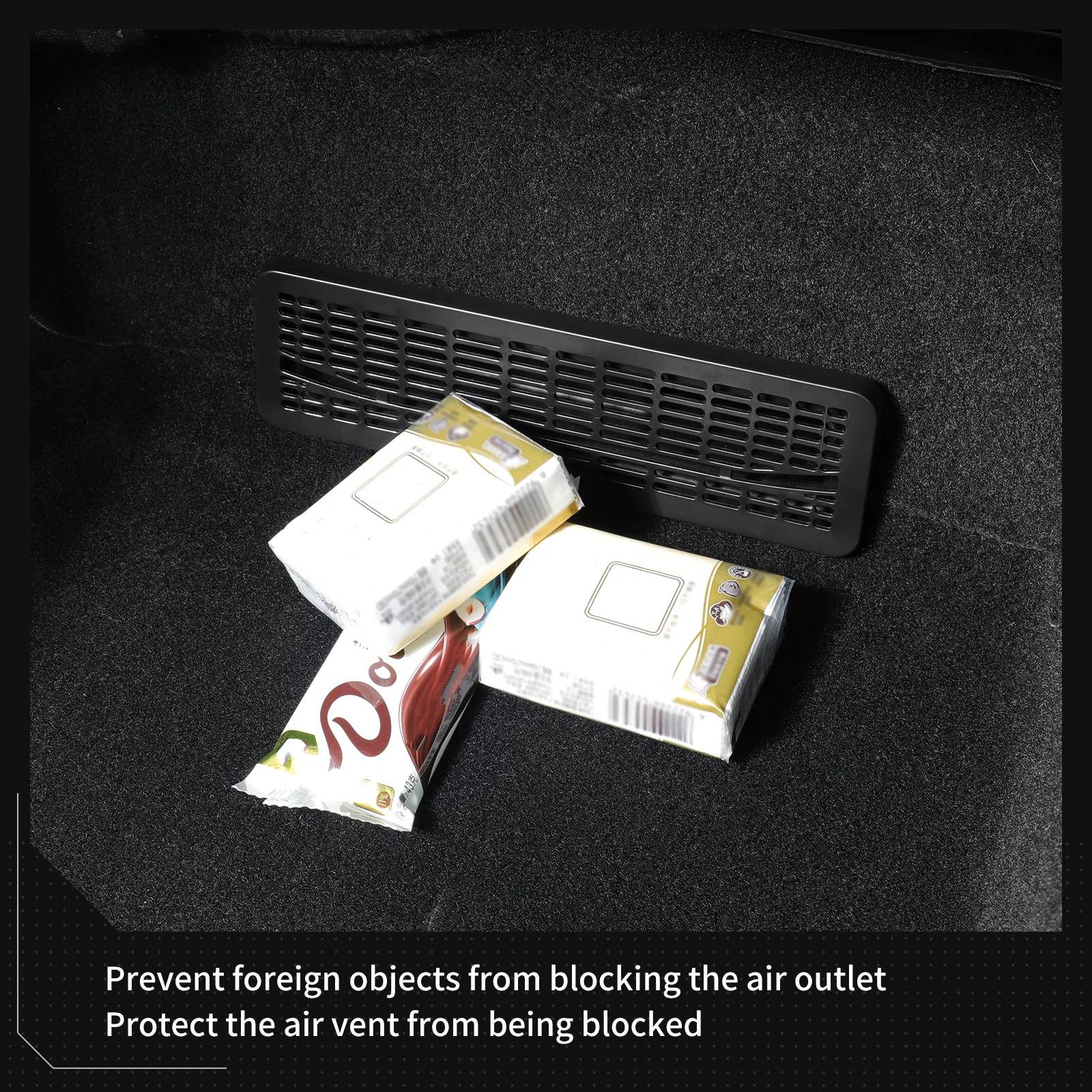 2 قطعة غطاء منفذ هواء السيارة تحت مقعد تنفيس غطاء للحماية ل تسلا نموذج Y Juniper 2025 مكافحة انسداد مصبغة حامي #5