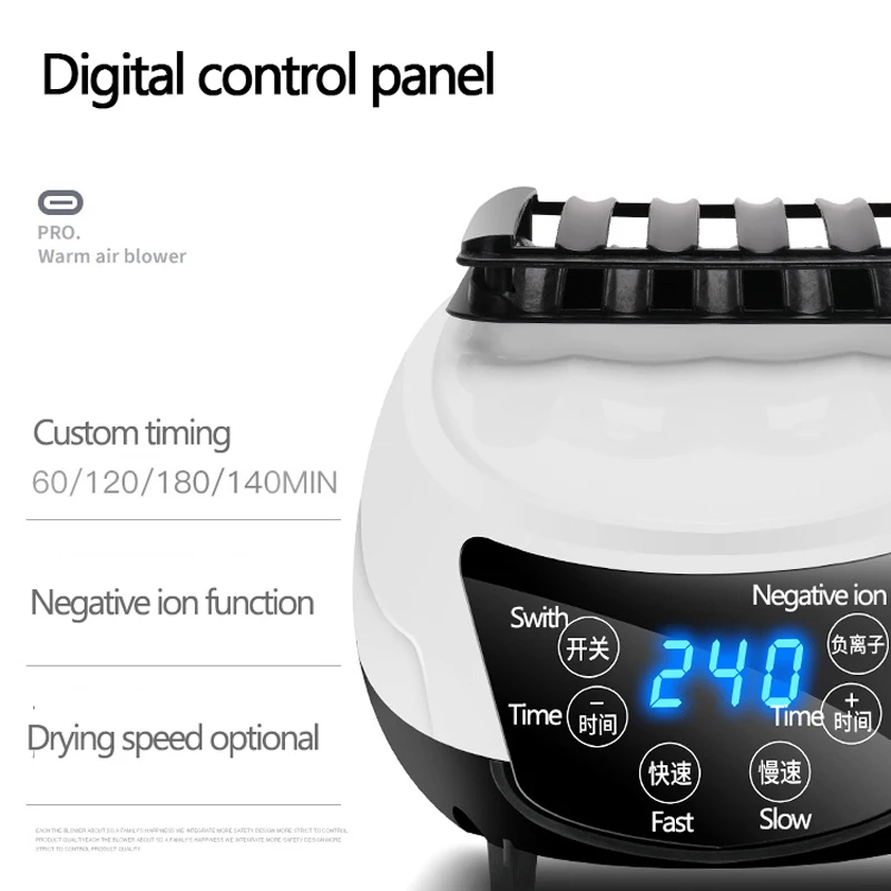 Portable Electric Clothes Dryer Quick Drying with Negative Ion Heater Warm Air Remote Control for Clothes Shoes 220V