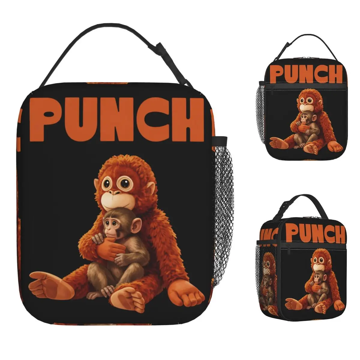 

Сумка для обеда Team Punch Funny Monkey, винтажный ланч-бокс, школьная портативная термосумка для мужчин, сумка-холодильник с оксфордским принтом