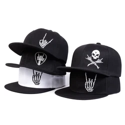 Unisex Skeleton Fingers Embroidery Hip-hop Hats Spring Autumn Outdoor Adjustable Casual Baseball Caps Sunscreen Hat