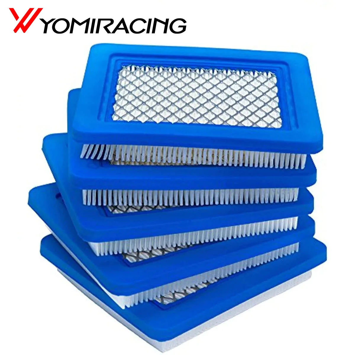 YOMI 5 uds filtros de aire 491588 para Briggs Stratton 491588 Toro 20332 Craftsman 3364 cortacésped O20 20 elemento filtrante cuadrado