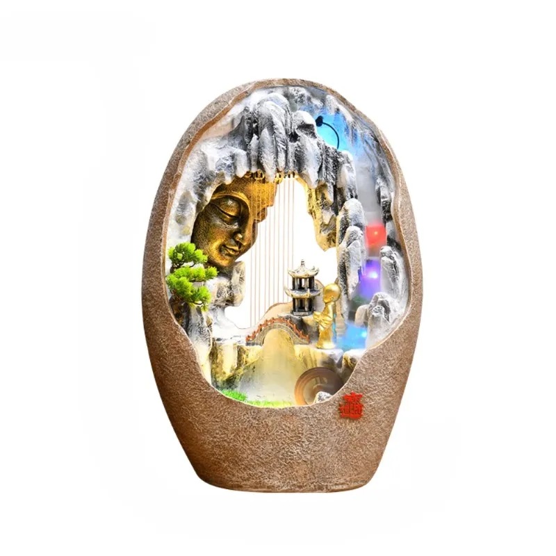

Flowing water ornaments living room floor fountain office lucky waterscape home decorations Buddha statue