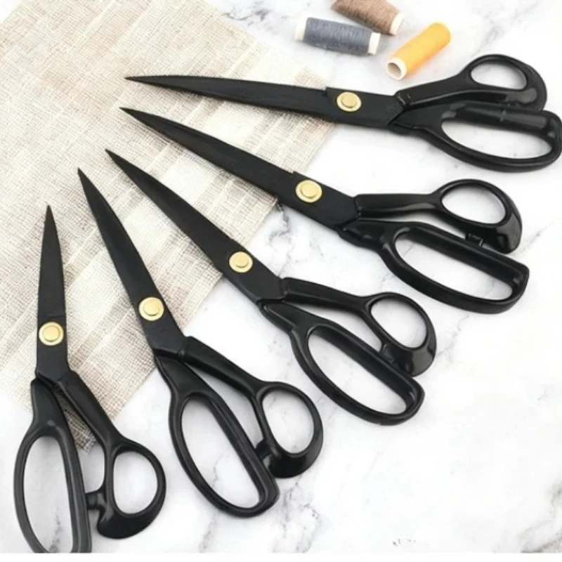 Sharp Tailor Scissors, 65 Manganese Steel Blade Aluminum Alloy Handle Heavy‑Duty Sewing Shears for Fabric Leather Cutting