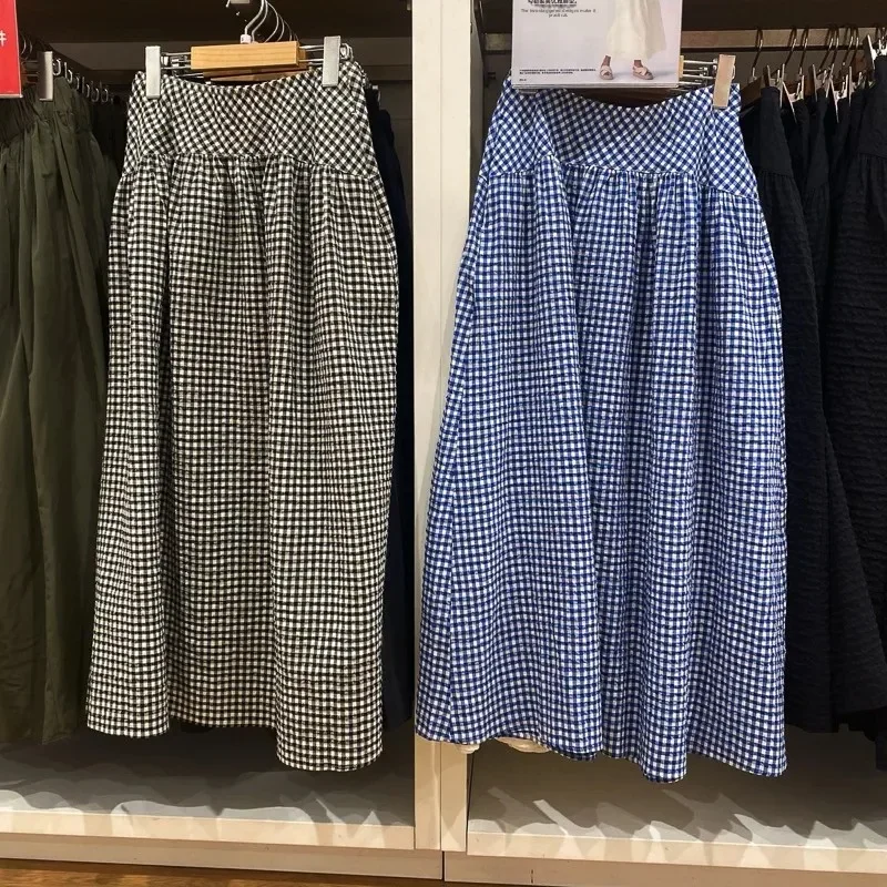 

Женская газовая юбка-пузырь, юбка-миди трапециевидной формы, корейский стиль, полудлина, весна-лето, новое поступление Q477691/475858