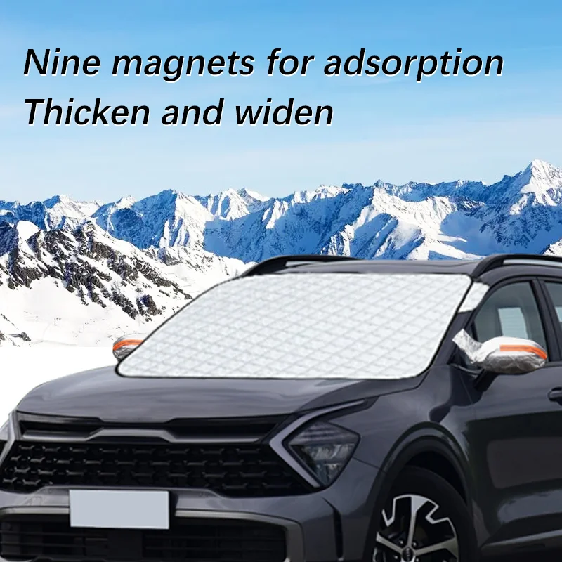 

Magnetic Car Windshield Snow Cover Winter Ice-Frost Guard Sun Shade Protector For Kia Sportage 2005-2021 Exterior Accessories