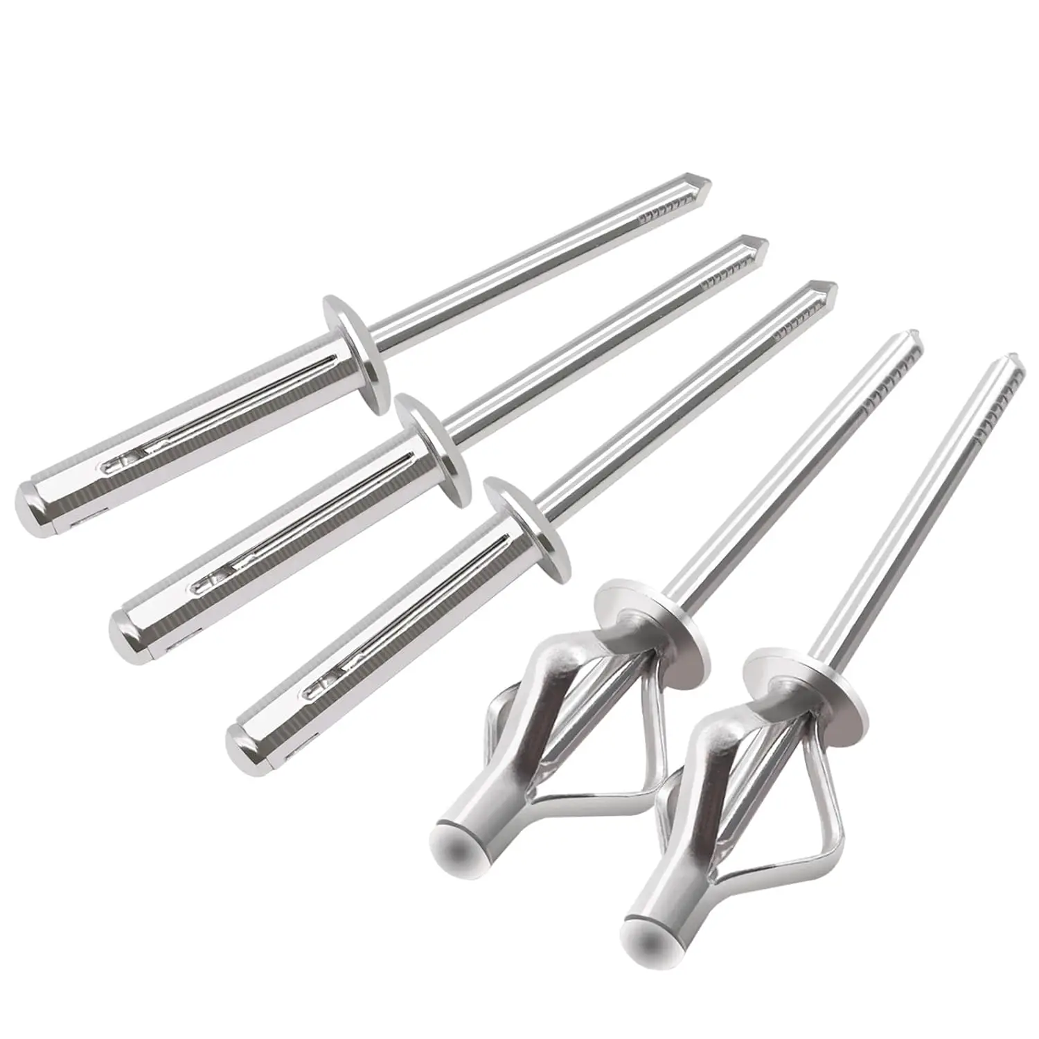 Aluminum Alloy Trifold Blind Rivets Round Head Pop Rivet Assortment Kit for Wood Plastic Automotive Repairs Fastener Nails