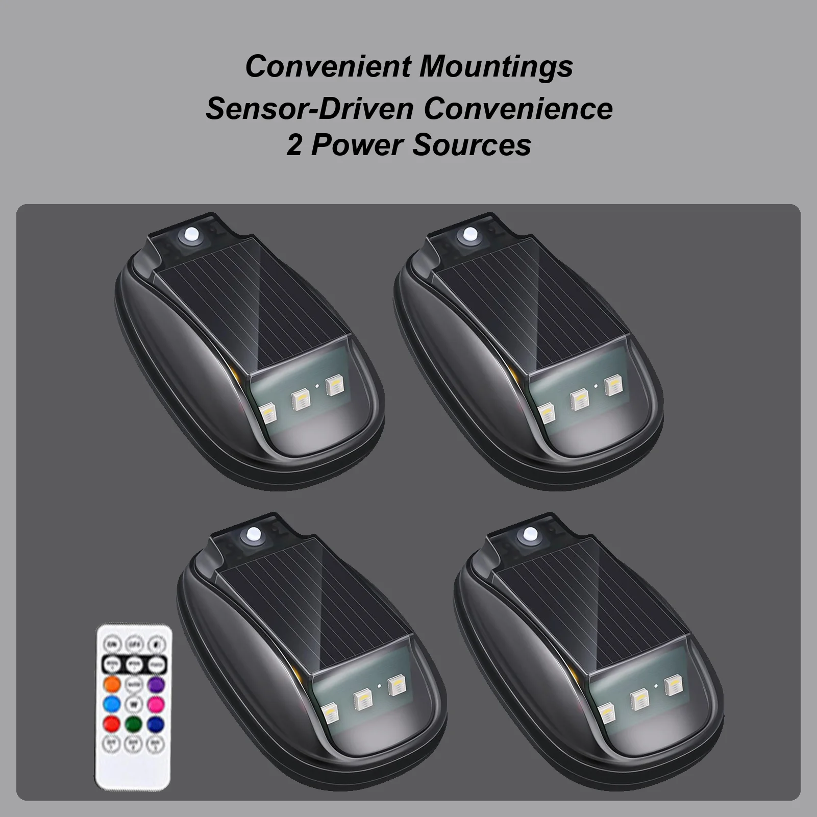 

Solar Cab Lights Cab Marker Lights 4 Piece Lighting Accessories Waterproof Smart Sensing For Motorcycle Outdoor