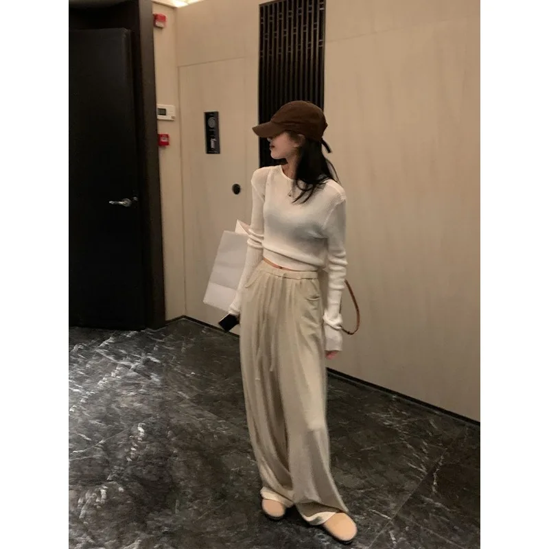 Deeptown Oversized Grey Women's Sweatpants Jogging Korean Fashion Wide Leg Baggy Sport Pants Casual Harajuku Trousers Hip Hop