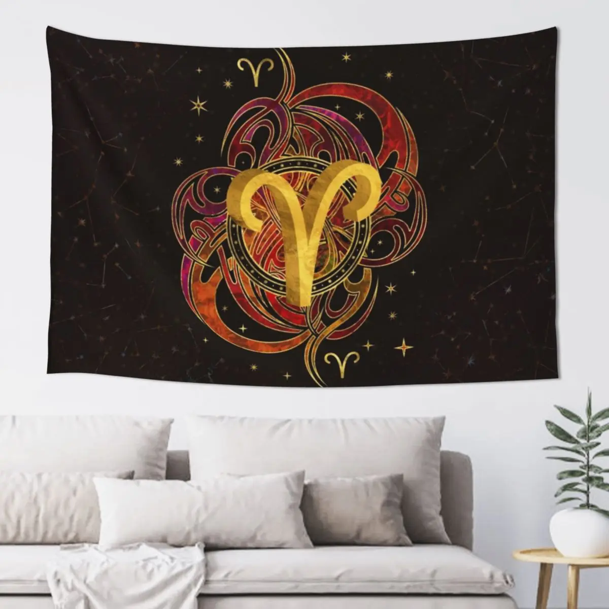 

Aries Zodiac Sign Fire element Tapestry Cute Room Decor Decoration Room Tapestry