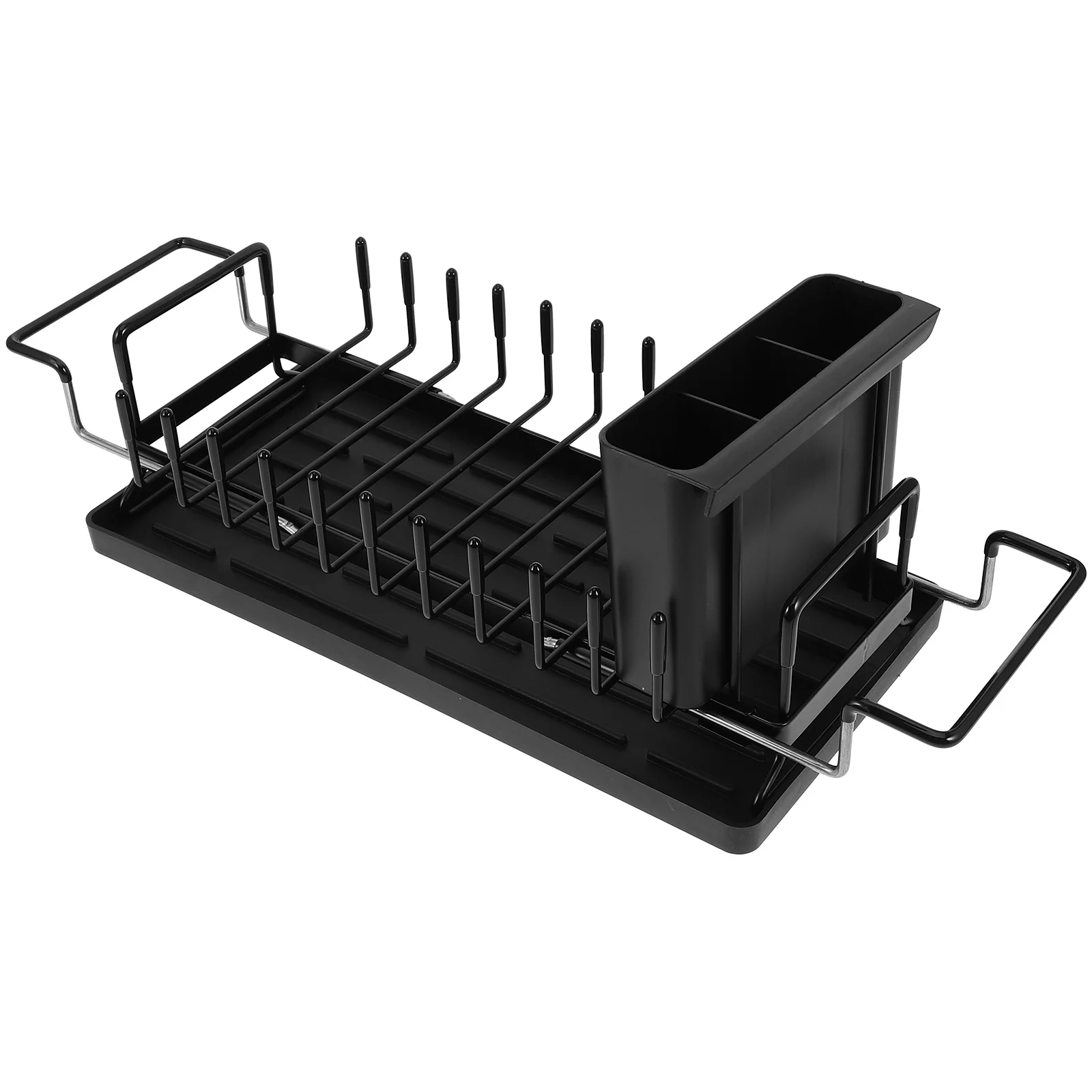 

Expandable Dish Drying Rack Kitchen Counter Organizer with Drain Board for Dishes Bowls Utensils Over Sink Storage