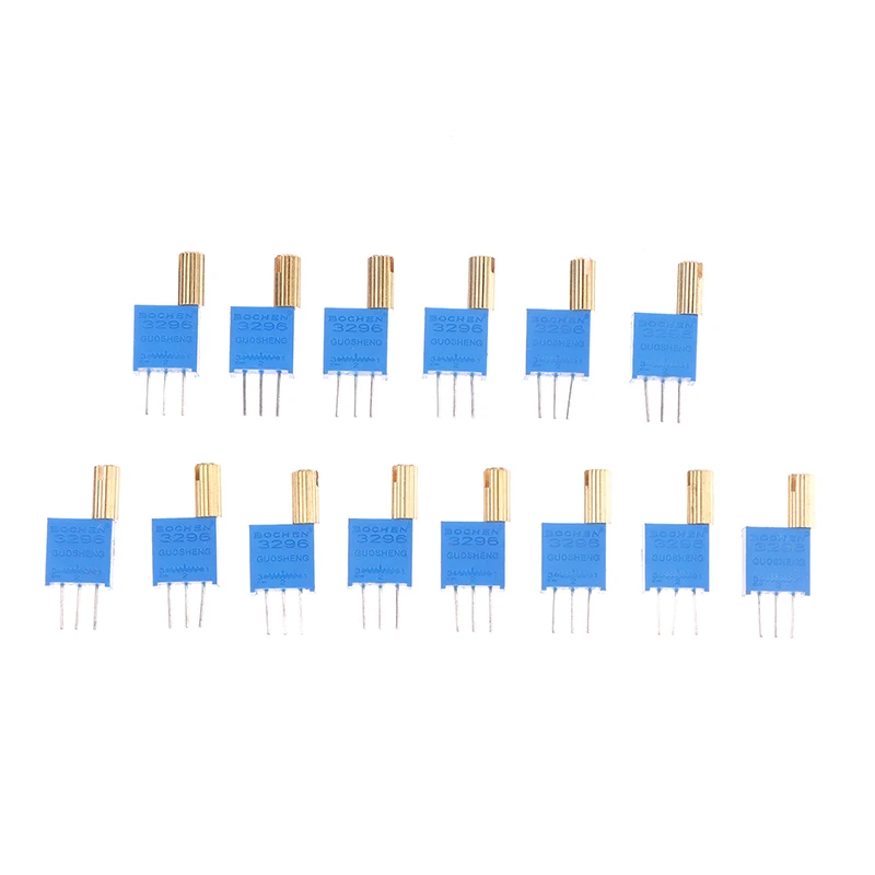 5PCS 3296W Multi-turn Potentiometer ปรับได้ 1K2K5K10K20K50K100K200K500K1M เพลาโลหะยาว