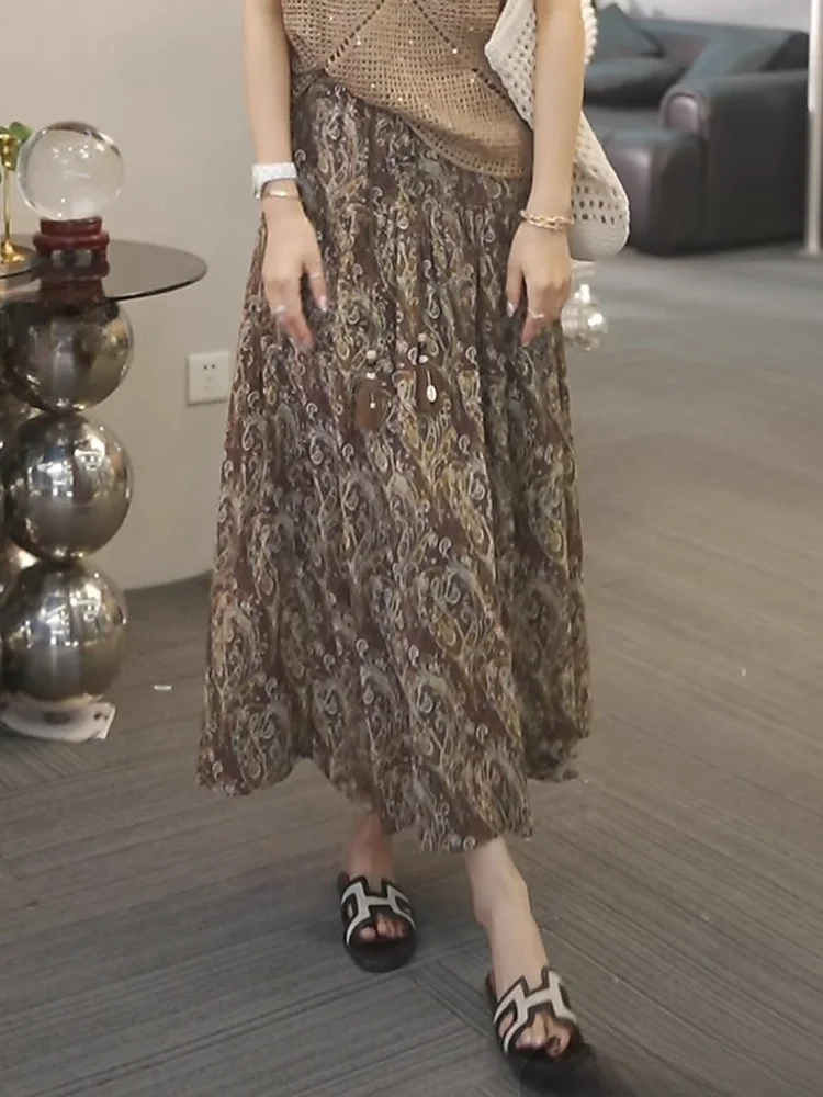 تنورة نسائية أنيقة بتصميم زهري - مراجعة Midi Skirt Floral وسعره