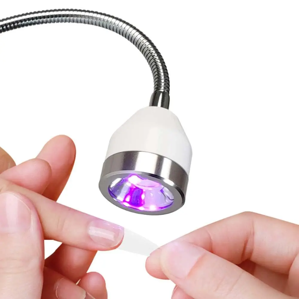 UV LEDネイルランプ、9W充電式オートセンサーグースネック、ジェルX＆セミキュアストリップ用、ポータブルサロン精密DIY用